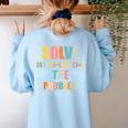 Retro Solve The Problem 67 Meme Joke Math Teacher Women's Sweatshirt Back Print Light Blue Retro Solve The Problem 67 Meme Joke Math Teacher Women's Sweatshirt Back Print Light Blue