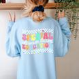 Retro Special Education Squad Groovy Dream Team SPED Teacher Women's Sweatshirt Back Print Light Blue