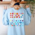 Retro Wildflower Early Intervention Teacher Interventionist Women's Sweatshirt Back Print Light Blue Retro Wildflower Early Intervention Teacher Interventionist Women's Sweatshirt Back Print Light Blue