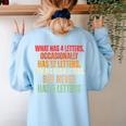 Riddle Wordplay Joke For Grammar Nerds And Teachers Women's Sweatshirt Back Print Light Blue Riddle Wordplay Joke For Grammar Nerds And Teachers Women's Sweatshirt Back Print Light Blue