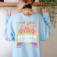 Ringmaster Teacher Circus Party Ringmaster Carnival Women's Sweatshirt Back Print Light Blue Ringmaster Teacher Circus Party Ringmaster Carnival Women's Sweatshirt Back Print Light Blue