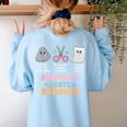 Rock Paper Scissors Teacher Librarian Nothing Beats Reading Women's Sweatshirt Back Print Light Blue Rock Paper Scissors Teacher Librarian Nothing Beats Reading Women's Sweatshirt Back Print Light Blue