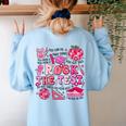 Rock The Test Testing Day Don't Stress Do Your Best Teacher For Men Women Girls Kids Women's Sweatshirt Back Print Light Blue Rock The Test Testing Day Don't Stress Do Your Best Teacher For Men Women Girls Kids Women's Sweatshirt Back Print Light Blue