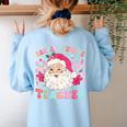 Santa Favorite Teacher Shirt Teacher Christmas Women's Sweatshirt Back Print Light Blue Santa Favorite Teacher Shirt Teacher Christmas Women's Sweatshirt Back Print Light Blue