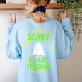 Scary Ballet Teacher Costume Halloween Lazy Easy Women's Sweatshirt Back Print Light Blue Scary Ballet Teacher Costume Halloween Lazy Easy Women's Sweatshirt Back Print Light Blue