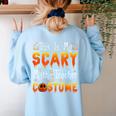 This Is My Scary Math Teacher Costume Halloween Women's Sweatshirt Back Print Light Blue This Is My Scary Math Teacher Costume Halloween Women's Sweatshirt Back Print Light Blue