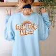 School Bus Trip Vibes Students Teachers Students Field Trip For Men Women Kids Women's Sweatshirt Back Print Light Blue School Bus Trip Vibes Students Teachers Students Field Trip For Men Women Kids Women's Sweatshirt Back Print Light Blue