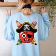 School International Talk Like A Pirate Day Pirate Teacher Women's Sweatshirt Back Print Light Blue School International Talk Like A Pirate Day Pirate Teacher Women's Sweatshirt Back Print Light Blue