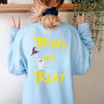 School Math Teacher Halloween 2022 Trig Or Treat Shirt Women's Sweatshirt Back Print Light Blue School Math Teacher Halloween 2022 Trig Or Treat Shirt Women's Sweatshirt Back Print Light Blue