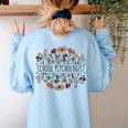 School Psychologist Psychology Teacher Appreciation Women's Sweatshirt Back Print Light Blue School Psychologist Psychology Teacher Appreciation Women's Sweatshirt Back Print Light Blue