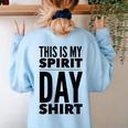 School Teacher Spirit Day Costume For Men Women Women's Sweatshirt Back Print Light Blue School Teacher Spirit Day Costume For Men Women Women's Sweatshirt Back Print Light Blue