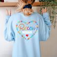 School For Teachers Students Monitor Recess Crew Team Women's Sweatshirt Back Print Light Blue School For Teachers Students Monitor Recess Crew Team Women's Sweatshirt Back Print Light Blue