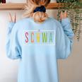 Schwa Teacher Reading Literacy For English Grammar Teachers Women's Sweatshirt Back Print Light Blue Schwa Teacher Reading Literacy For English Grammar Teachers Women's Sweatshirt Back Print Light Blue