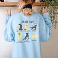 Science Labs Dogs Labrador Retriever Science Teacher Women's Sweatshirt Back Print Light Blue Science Labs Dogs Labrador Retriever Science Teacher Women's Sweatshirt Back Print Light Blue