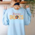 Science Of Reading ELA Teachers Thankful For Books Women's Sweatshirt Back Print Light Blue Science Of Reading ELA Teachers Thankful For Books Women's Sweatshirt Back Print Light Blue