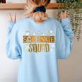 Science Squad Teacher STEM Chemistry Biology Physics Women's Sweatshirt Back Print Light Blue Science Squad Teacher STEM Chemistry Biology Physics Women's Sweatshirt Back Print Light Blue