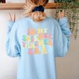 In My Science Teacher Era Retro Back To School STEM Teacher For Men Women Women's Sweatshirt Back Print Light Blue