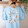 Science Teacher Ghost Laboratory Halloween Teacher Women's Sweatshirt Back Print Light Blue Science Teacher Ghost Laboratory Halloween Teacher Women's Sweatshirt Back Print Light Blue