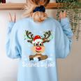 Science Teacher Squad Reindeer Christmas Teacher Xmas Lights For Men Women Women's Sweatshirt Back Print Light Blue Science Teacher Squad Reindeer Christmas Teacher Xmas Lights For Men Women Women's Sweatshirt Back Print Light Blue