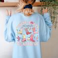 These Boots Are Made For Teaching Western Cowgirl Teacher Women's Sweatshirt Back Print Light Blue These Boots Are Made For Teaching Western Cowgirl Teacher Women's Sweatshirt Back Print Light Blue