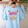 Second Grade Drip Ice Cream Home Plate Baseball Teachers Kid Women's Sweatshirt Back Print Light Blue Second Grade Drip Ice Cream Home Plate Baseball Teachers Kid Women's Sweatshirt Back Print Light Blue