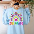 Second Grade Rainbow Girls Boys Teacher Team 2nd Grade Squad Women's Sweatshirt Back Print Light Blue Second Grade Rainbow Girls Boys Teacher Team 2nd Grade Squad Women's Sweatshirt Back Print Light Blue