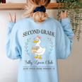 Second Grade Silly Goose Club For Teacher Or Student Women's Sweatshirt Back Print Light Blue Second Grade Silly Goose Club For Teacher Or Student Women's Sweatshirt Back Print Light Blue