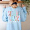 Second Grade Squad 2nd Grade Teacher Women Back To School Women's Sweatshirt Back Print Light Blue Second Grade Squad 2nd Grade Teacher Women Back To School Women's Sweatshirt Back Print Light Blue