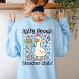 Silly Goose Teacher Club Silly Goose For Teacher Women's Sweatshirt Back Print Light Blue Silly Goose Teacher Club Silly Goose For Teacher Women's Sweatshirt Back Print Light Blue
