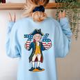 Six Seven 6 7 7 6 George Washington Teacher American Women's Sweatshirt Back Print Light Blue Six Seven 6 7 7 6 George Washington Teacher American Women's Sweatshirt Back Print Light Blue