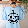 Six Seven Halloween Costume For Students Teachers Women's Sweatshirt Back Print Light Blue