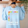 I Got Skills They'Re Multiplying Nerd Math Teacher Women's Sweatshirt Back Print Light Blue I Got Skills They'Re Multiplying Nerd Math Teacher Women's Sweatshirt Back Print Light Blue