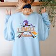 I Smell Children Wicked Cute Kindergarten Teacher Halloween Women's Sweatshirt Back Print Light Blue