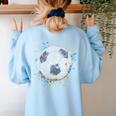 Soccer Dot Day Shirts For Kids Men Women Teacher Women's Sweatshirt Back Print Light Blue