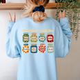 Social Studies Is My Jam History Teacher Back To School Women's Sweatshirt Back Print Light Blue Social Studies Is My Jam History Teacher Back To School Women's Sweatshirt Back Print Light Blue