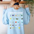 Space Alphabet Galaxy Astronaut Planets Student Teacher Women's Sweatshirt Back Print Light Blue Space Alphabet Galaxy Astronaut Planets Student Teacher Women's Sweatshirt Back Print Light Blue