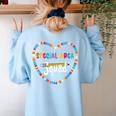 Special Area Squad Team Be Kind School Special Area Teacher Men Women Kids Women's Sweatshirt Back Print Light Blue Special Area Squad Team Be Kind School Special Area Teacher Men Women Kids Women's Sweatshirt Back Print Light Blue