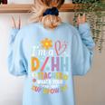 Special Education ASL Teacher Superpower DHH Teacher Women's Sweatshirt Back Print Light Blue Special Education ASL Teacher Superpower DHH Teacher Women's Sweatshirt Back Print Light Blue