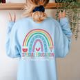 Special Education Dream Team Rainbow SPED Teacher Autism Women's Sweatshirt Back Print Light Blue Special Education Dream Team Rainbow SPED Teacher Autism Women's Sweatshirt Back Print Light Blue