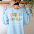 Special Education Sped Teacher Definition For Women & Men Women's Sweatshirt Back Print Light Blue