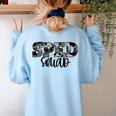 Special Education Squad Camo SPED Teacher Women's Sweatshirt Back Print Light Blue Special Education Squad Camo SPED Teacher Women's Sweatshirt Back Print Light Blue