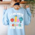 Special Education i Can Write a Goal For That Sped Teacher Women's Sweatshirt Back Print Light Blue Special Education i Can Write a Goal For That Sped Teacher Women's Sweatshirt Back Print Light Blue
