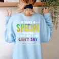 Special Teacher Daycare School Childcare Infant Teacher Women's Sweatshirt Back Print Light Blue Special Teacher Daycare School Childcare Infant Teacher Women's Sweatshirt Back Print Light Blue