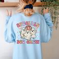 Specials Boo Crew Art Music Pe Tech Teacher Ghost Halloween Women's Sweatshirt Back Print Light Blue