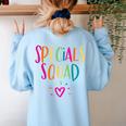 Specials Squad Art Music PE Tech Gym Teacher Team Women's Sweatshirt Back Print Light Blue