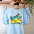 Specials Team Elementary School Teachers Cute Trendy Retro Women's Sweatshirt Back Print Light Blue