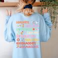 SPED Caffeinate Advocate Laminate Educate Teacher Facilitate For Men Women Women's Sweatshirt Back Print Light Blue SPED Caffeinate Advocate Laminate Educate Teacher Facilitate For Men Women Women's Sweatshirt Back Print Light Blue