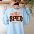 Sped Squad Team Special Education Teacher Halloween Women's Sweatshirt Back Print Light Blue Sped Squad Team Special Education Teacher Halloween Women's Sweatshirt Back Print Light Blue
