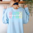 SPED Squad Team SPED Teacher Special Education Teacher Women's Sweatshirt Back Print Light Blue SPED Squad Team SPED Teacher Special Education Teacher Women's Sweatshirt Back Print Light Blue