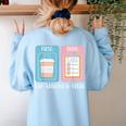 SPED Teacher Special Education First Coffee Then Data Women's Sweatshirt Back Print Light Blue SPED Teacher Special Education First Coffee Then Data Women's Sweatshirt Back Print Light Blue